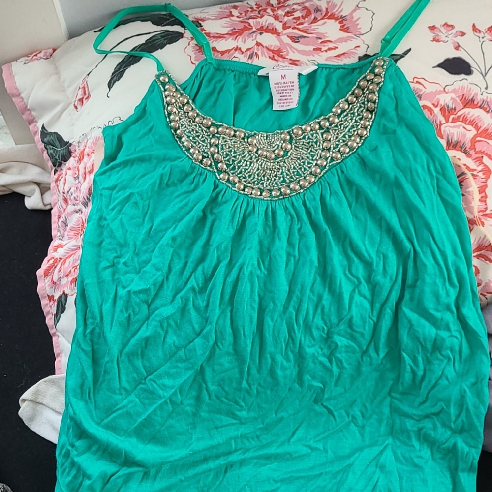 Candies size medium green tank top